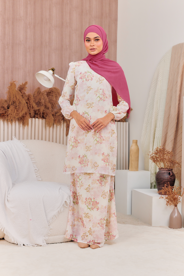 KURUNG STYLISH - DAISY IN NUDE PINK