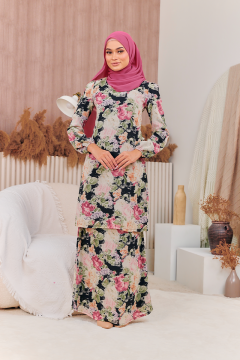 KURUNG STYLISH - AMBER IN BLACK