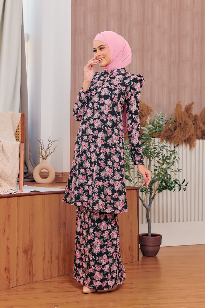 KURUNG FLORENCE - ROSE IN BLACK