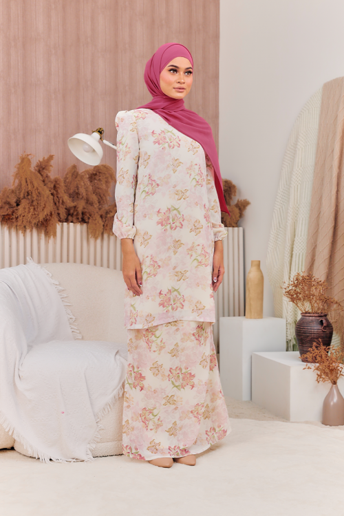 KURUNG STYLISH - DAISY IN NUDE PINK