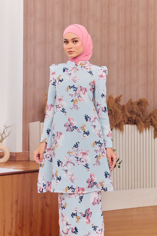 KURUNG FLORENCE - HEATHER IN BABY BLUE