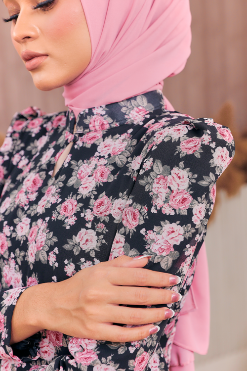 KURUNG FLORENCE - ROSE IN BLACK