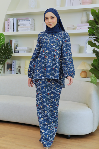 LUCIANA EMBROIDERY - ALICE IN NAVY BLUE